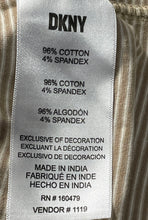 Load image into Gallery viewer, DKNY Mens Khaki Off-White Striped Short Sleeve Crew Neck Pullover T-Shirt Size S
