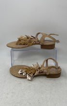 Load image into Gallery viewer, Charles By Charles David Womens Beige Seashell Ankle Strap Thong Sandals Sz 6.5M
