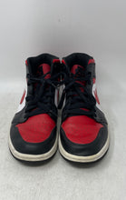 Load image into Gallery viewer, Nike Mens Air Jordan 1 Mid 554724-079 Red Black Lace-Up Sneaker Shoes Size 10
