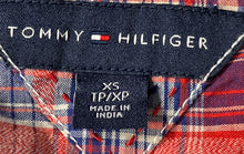 Load image into Gallery viewer, Tommy Hilfiger Womens Red Blue White Plaid Short Sleeve Button-Up Shirt Size XS

