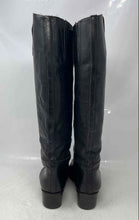 Load image into Gallery viewer, Calvin Klein Womens Black Leather Block Heel Knee-High Riding Boots Size EU 38.5
