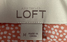Load image into Gallery viewer, Ann Taylor Loft Womens Pink White Pleated Round Neck Camisole Blouse Top Size M

