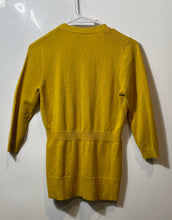 Load image into Gallery viewer, Ann Taylor Womens Yellow Knitted 3/4 Sleeve Button Front Cardigan Sweater Sz XS
