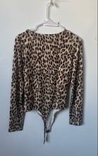 Load image into Gallery viewer, Banana Republic Womens Brown Black Printed Long Sleeve One-Piece Bodysuit Size M
