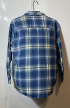Load image into Gallery viewer, Old Navy Womens Blue Plaid Regular Fit The Boyfriend Button-Up Shirt Size S
