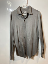 Load image into Gallery viewer, Armani Collezioni Mens Gray Printed Cotton Long Sleeve Button-Up Shirt Size L
