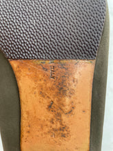 Load image into Gallery viewer, Authentic Salvatore Ferragamo Womens Green Slip-On Ballet Flats Size 9B Damaged
