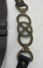 Load image into Gallery viewer, Chico's Womens Brown Interlocking Chain Loop Adjustable Waist Belt

