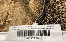 Load image into Gallery viewer, Lauren Ralph Lauren Womens Brown Animal Print Flat Front Ankle Pants Size 8
