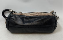 Load image into Gallery viewer, The Sak Womens Black Brown Leather Detachable Strap Zip Top Shoulder Handbag
