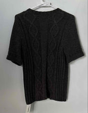 Load image into Gallery viewer, Michael Kors Womens Gray Short Sleeve Knitted Cardigan Sweater Size Large
