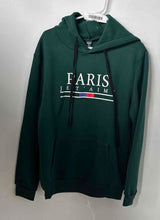 Load image into Gallery viewer, Manfinity Mens Green Paris Je T'Aime Drawstring Pullover Hoodie Size Medium
