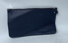 Load image into Gallery viewer, Michael Kors Womens Dark Blue Pebble Leather Zipper Small Pouch Wallet
