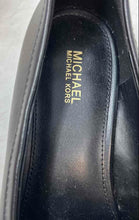 Load image into Gallery viewer, Michael Kors Womens Black Faux Leather Moc Toe Slip-On Loafer Shoes Size 7M

