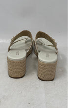 Load image into Gallery viewer, Michael Kors Womens Jilly Mid Ivory Monogram Wedge Espadrille Sandals Size 5.5 M
