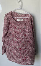 Load image into Gallery viewer, Loft Womens White &amp; Red Spotted Print Long Sleeve Scoop Neck Blouse Top Size XL
