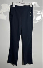 Load image into Gallery viewer, Express Womens Blue Flat Front Regular Fit Sailor Button Trouser Pants Size 4L
