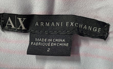 Load image into Gallery viewer, Armani Exchange Womens Pink White Striped Sleeveless Ruffle Mini Dress Size 2
