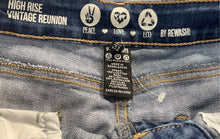 Load image into Gallery viewer, Rewash Womens Blue Denim Distressed High-Rise Skinny Leg Jeans Sz 13/31 With Tag
