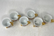 Load image into Gallery viewer, White And Gold Japan Design Engraved 12-Piece Tea Cups &amp; Saucers Set With Box
