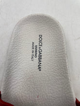 Load image into Gallery viewer, Authentic Dolce &amp; Gabbana Kids White Red Slip-On Slide Sandals EUR 29/30 WORN
