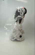 Load image into Gallery viewer, Vintage Black Hair Brown Eyes Collectible Porcelain Girl Doll 15" Tall
