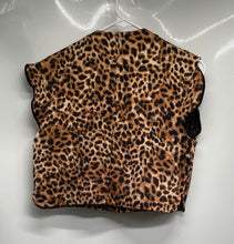 Load image into Gallery viewer, Zara Womens Brown Leopard Print Sleeveless Button Front Vest Size Small
