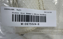 Load image into Gallery viewer, Gianni Bini Womens White Snakeskin Embossed Inner Pockets Shoulder Handbag
