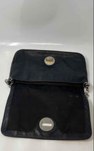 Load image into Gallery viewer, Audrey Brooke Womens Dark Blue Leather Chain Strap Flap Shoulder Bag
