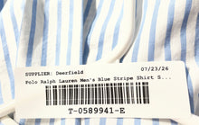 Load image into Gallery viewer, Ralph Lauren Mens Blue Striped Cotton Long Sleeve Button-Up Shirt Size XL
