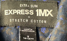 Load image into Gallery viewer, Express 1MX Mens Multicolor Extra Slim Fit Stretch Dress Shirt Size Small
