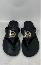Load image into Gallery viewer, Michael Kors Womens Lillie Jelly Black T-Strap Flat Thong Sandals Size 10M
