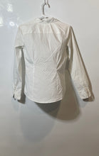 Load image into Gallery viewer, H&amp;M Womens White Black Polka Dot Long Sleeve Collared Button-Up Shirt Size 6
