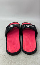 Load image into Gallery viewer, Puma Girls Cool Cat Black Pink Slip-On Open Toe Slide Sandals Size 7
