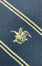 Load image into Gallery viewer, Christian Dior Mens Navy Blue Striped Print Adjustable Pointed Tie
