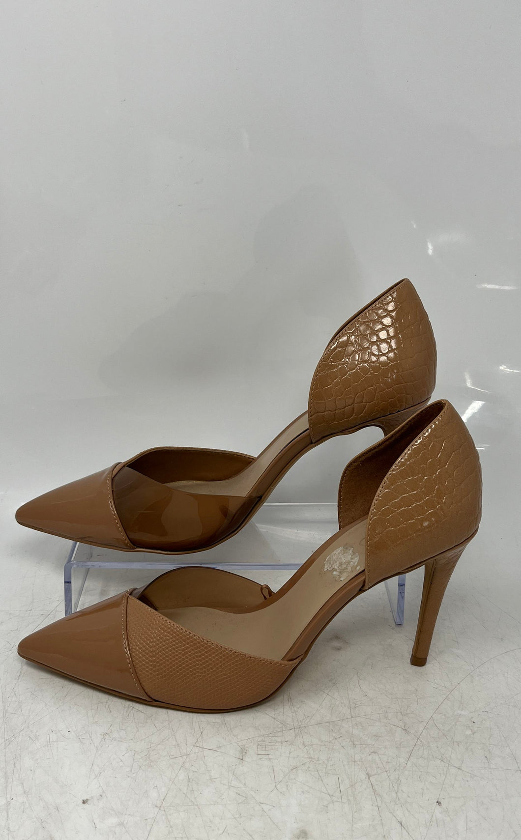 Aldo Womens Moonglow Brown Pointed Toe Slip-On Stiletto D'Orsay Heels Size 8.5M