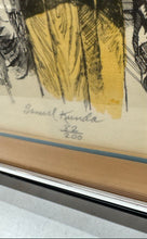 Load image into Gallery viewer, Framed Hand-Colored Lithograph By American Artist Samuel Kunda Judaica Painting
