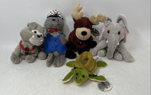 Load image into Gallery viewer, Vintage Set Of 5 Coca Cola Plush Animal Collectibles Seal Turtle Moose Elephant
