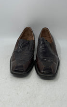 Load image into Gallery viewer, Stacy Adams Mens Brown Snakeskin Print Leather Slip-On Loafer Shoes 8.5M
