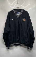 Load image into Gallery viewer, Reebok Mens Black Long Sleeve V-Neck Pullover Windbreaker Jacket Size XL
