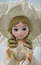 Load image into Gallery viewer, Vintage 1970s Bradley Big Eye Southern Belle Boudoir Style Doll In Lace Dress
