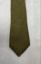 Load image into Gallery viewer, Gherardini Firenze Mens Olive Green Silk Adjustable Pointed Tie One Size
