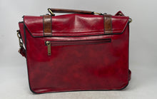 Load image into Gallery viewer, Ecosusi Womens Red Brown Leather Detachable Crossbody Strap Messenger Bag
