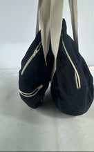 Load image into Gallery viewer, Alo Womens Black White Zipper Double Handle Travel Gym Duffle Bag
