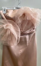 Load image into Gallery viewer, Zara Womens Pink Back Zip Ruffled Tulle Wedding Party Mini Dress Size Small
