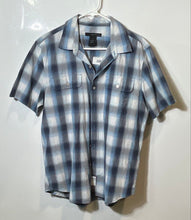 Load image into Gallery viewer, Calvin Klein Mens Multicolor Plaid Print Short Sleeve Button-Up Shirt Size L/G
