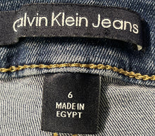 Load image into Gallery viewer, Calvin Klein Womens Blue Denim Medium Wash Stretch Pockets Skinny Jeans Size 6
