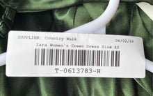 Load image into Gallery viewer, Zara Womens Green Sleeveless Ruched Side Slit Pullover Maxi Dress Sz XS With Tag
