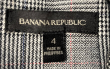Load image into Gallery viewer, Banana Republic Womens Gray Plaid Sleeveless Side Slit Sheath Dress Size 4
