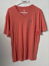 Load image into Gallery viewer, Psycho Bunny Mens Orange Cotton V-Neck Short Sleeve Pullover T-Shirt Size 6
